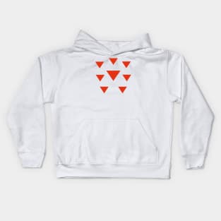 Inverted red triangle Kids Hoodie